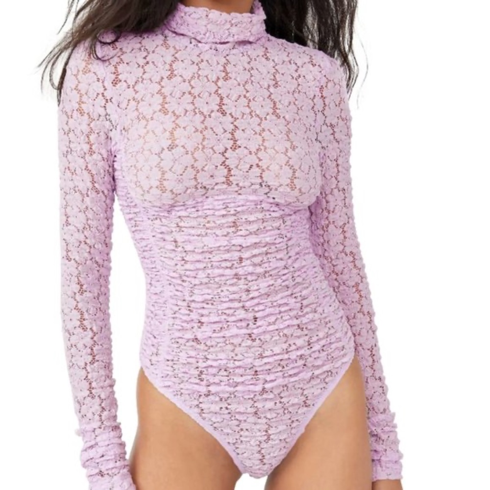 Intimately Free People Floral Lace Bodysuit Size S
